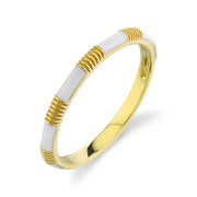 SLOANE STREET White Enamel Stackable Band